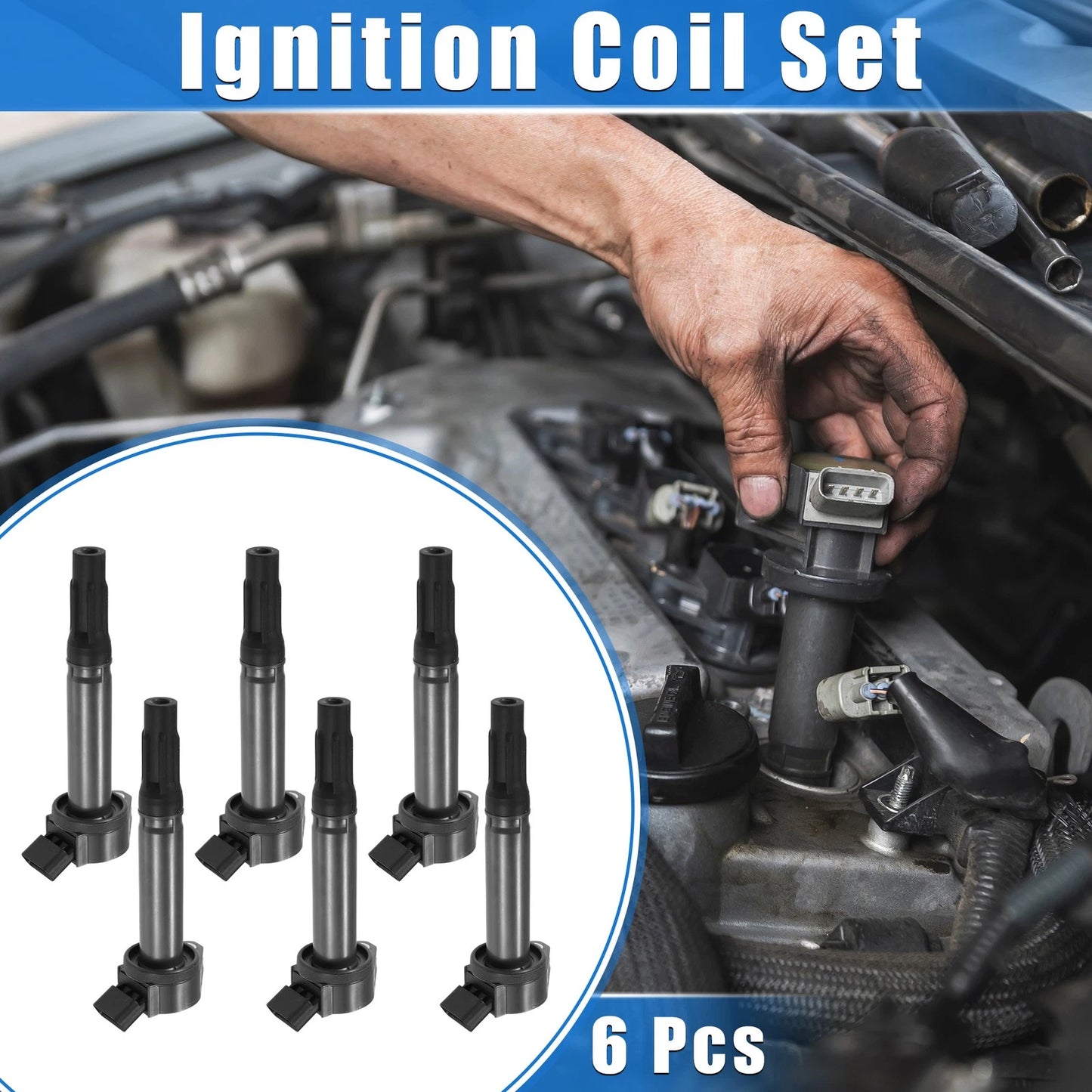 6 x Ignition Coils for Toyota Avalon 3.5L, Lexus (2005-2018)