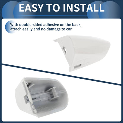 Front Left Door Handle Cover for Ford Mustang (2015-2020) ABS White 1 Pc