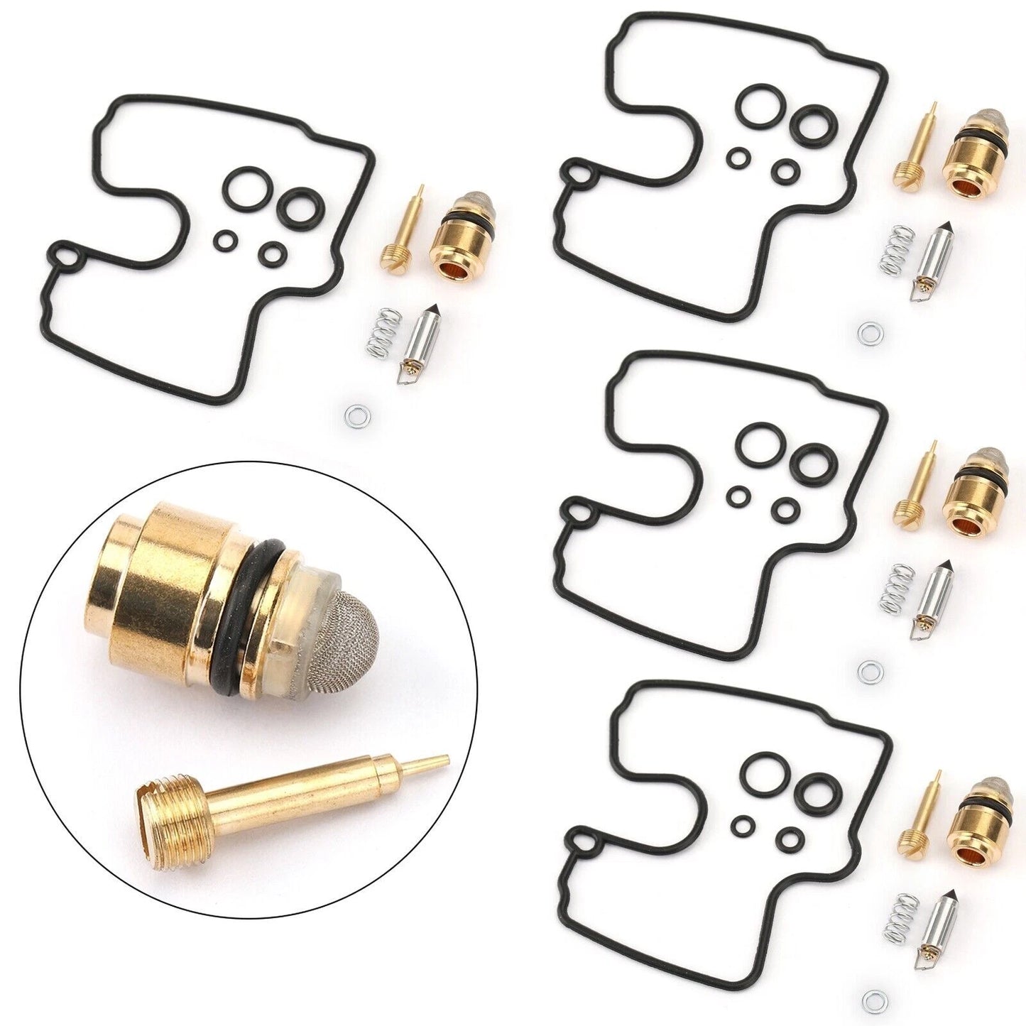 4 x Carburetor Repair Kit for Kawasaki Ninja ZX6R, ZZR 600 (1998-2008)