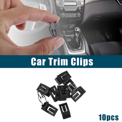 Interior Retainer Clip Set for Ford Mazda - 10 x Black Fasteners