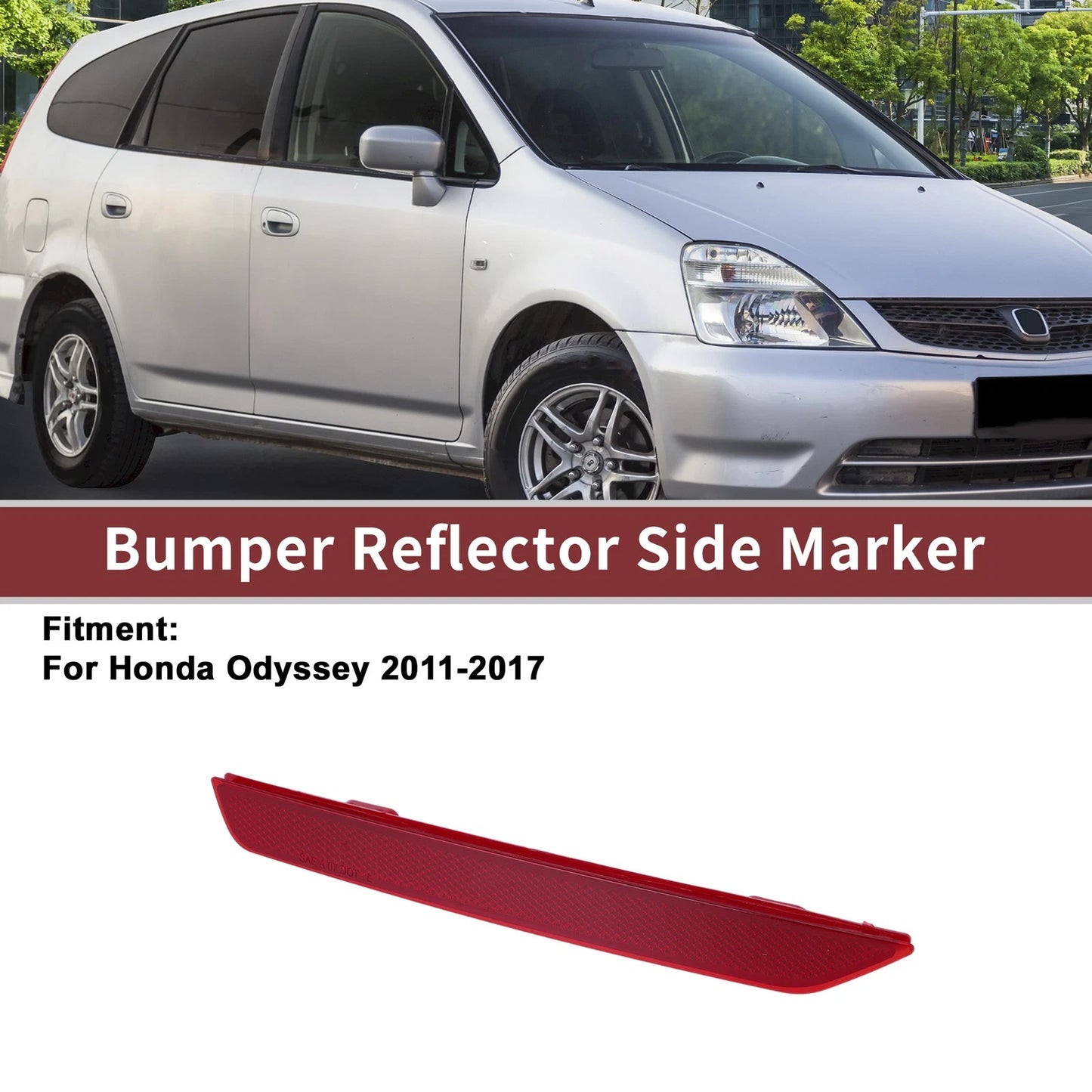 Rear Left Bumper Reflector for Honda Odyssey (2011-2017)