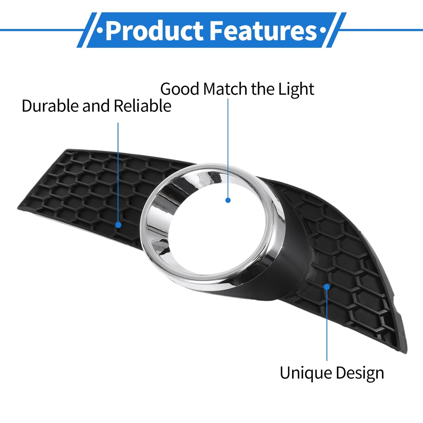 1 Pc Car Front Left Fog Light Grill for Chevrolet Aveo (2008 - 2010)