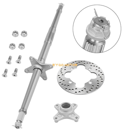 Rear Axle Shaft W/ Rotor Hub & Rotor for Honda TRX400EX Sportrax 2x4 (1999–2008)