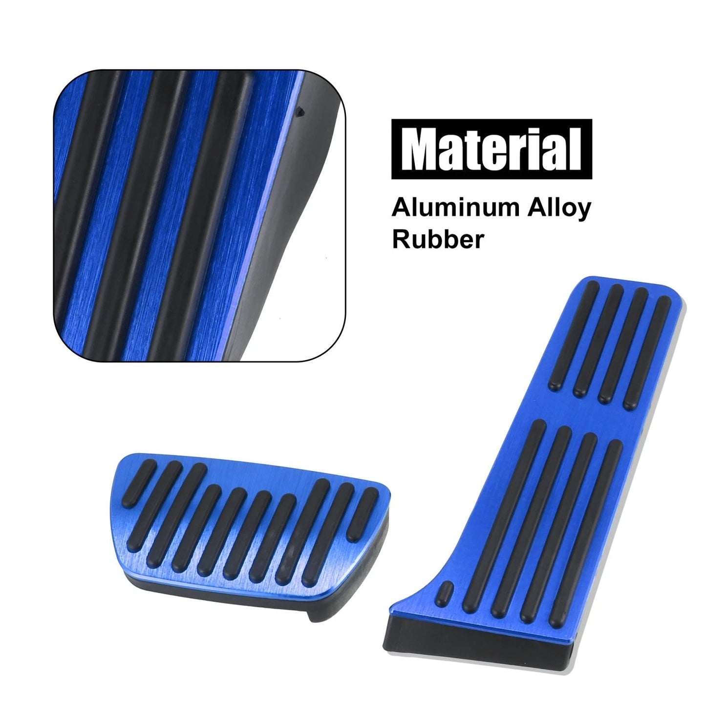 Anti-Slip Brake & Gas Pedal Covers Kit for Toyota Blue