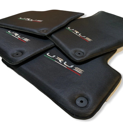 Floor Mats for Lamborghini URUS Carbon Leather Black 2018-2024