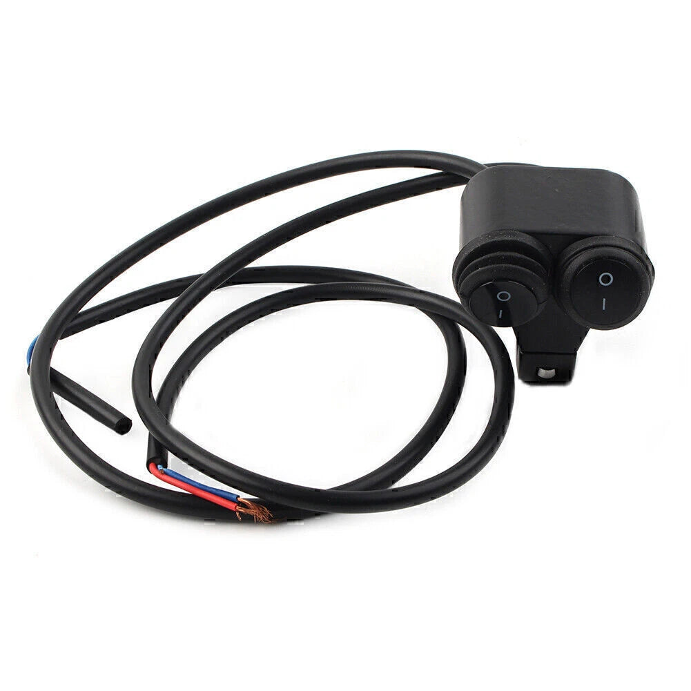 12V 7/8" Motorcycle Handlebar Fog Spot Light w/ Dual On Off Switch