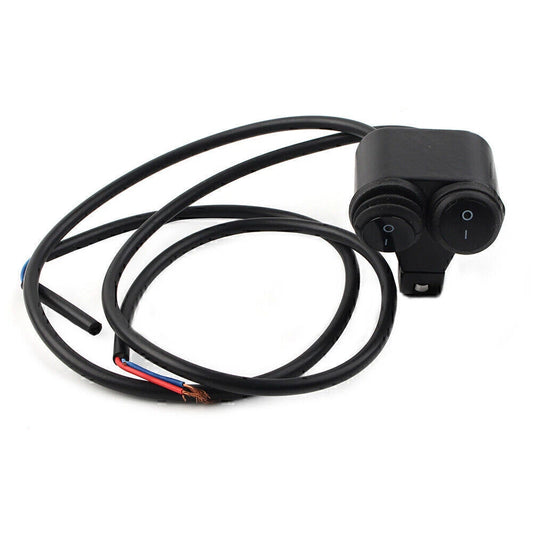 12V 7/8" Motorcycle Handlebar Fog Spot Light w/ Dual On Off Switch