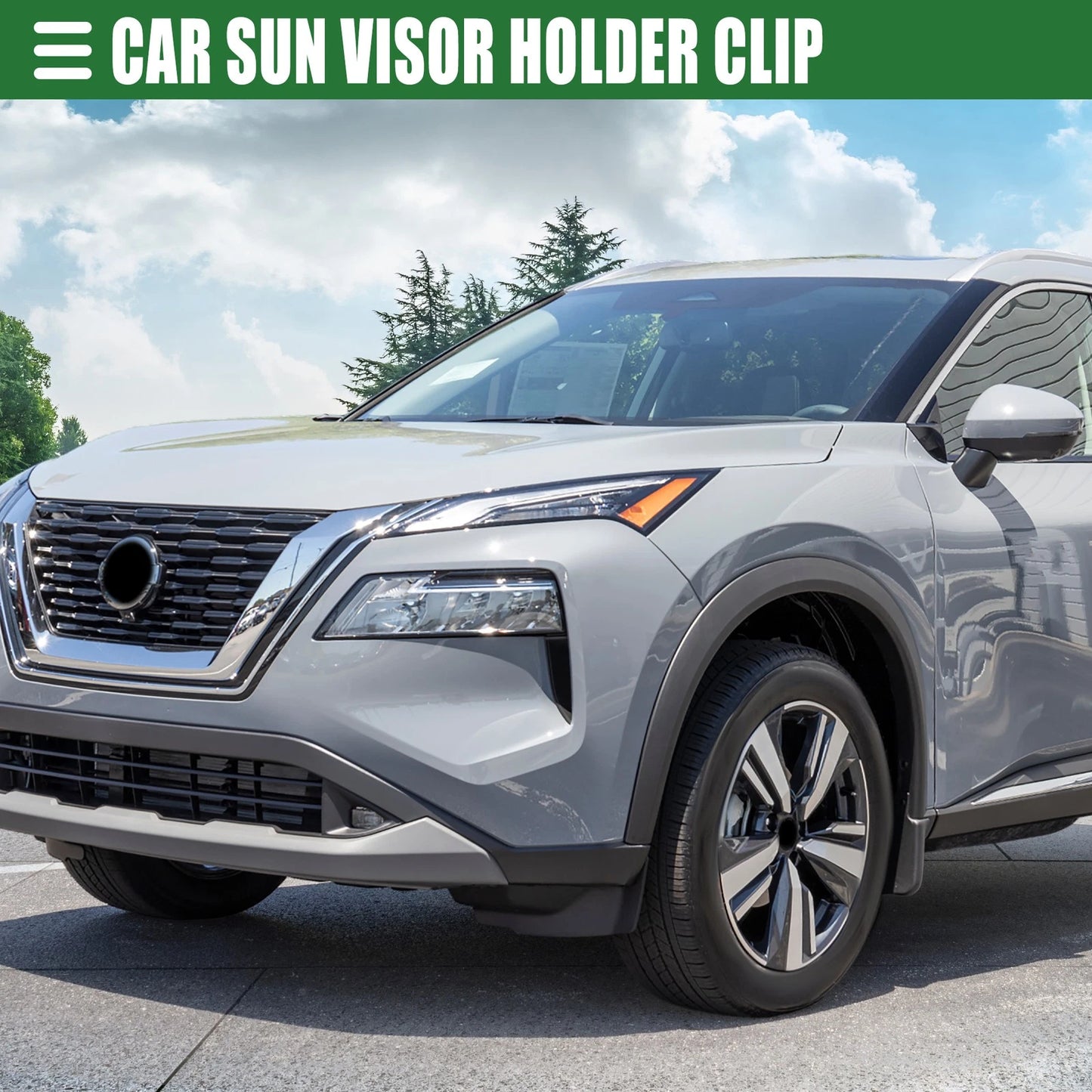 Sun Visor Holder Clip for Nissan Pathfinder Gray (2013 - 2022)