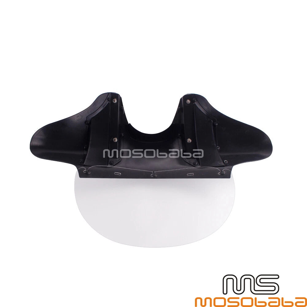 Black Batwing Windshield Fairing for Harley Softail FLSTF FLHR
