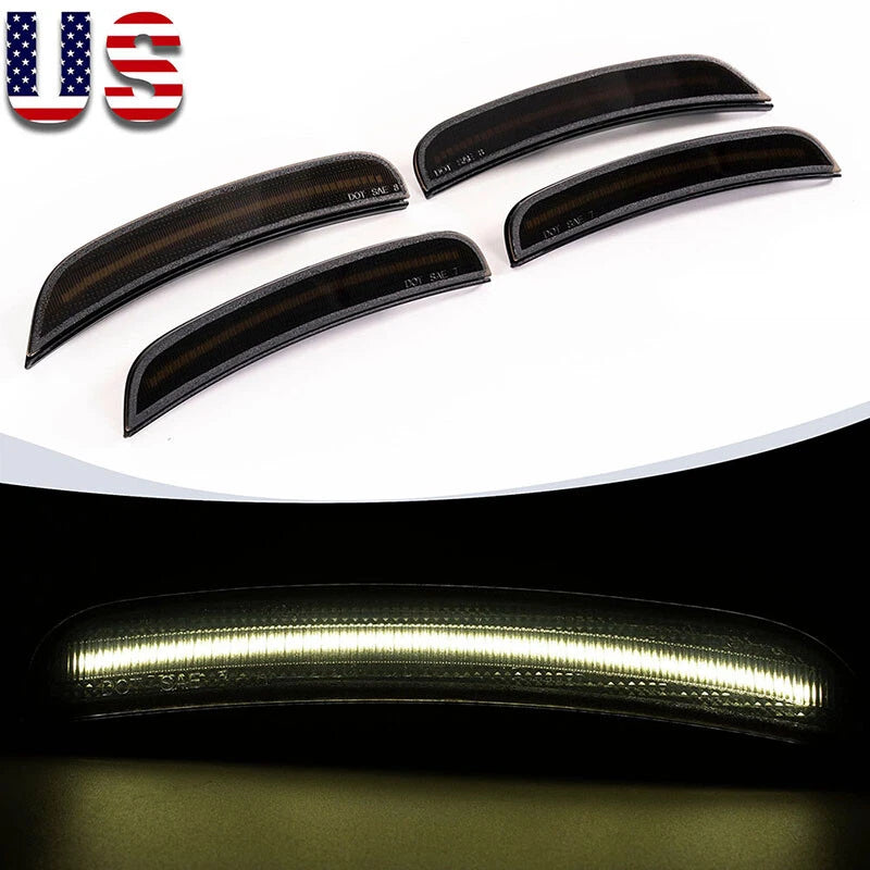 4 x Smoke LED Side Marker Lights for Dodge Charger R/T Scat Pack SXT SRT GT (2015-2022)