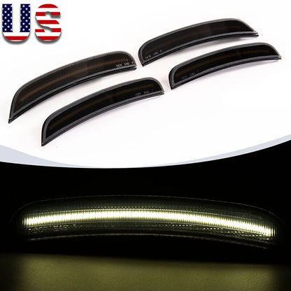 4 x Smoke LED Side Marker Lights for Dodge Charger R/T Scat Pack SXT SRT GT (2015-2022)