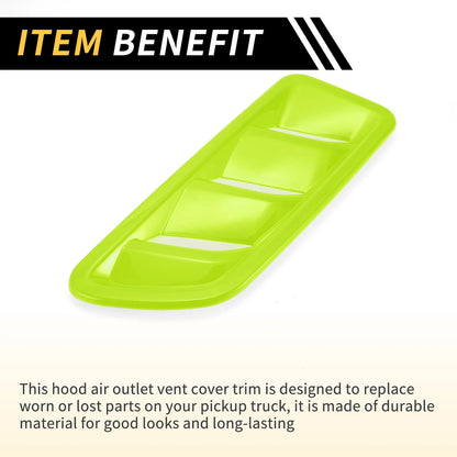 Front Hood Air Outlet Vent Cover Trim for Jeep JL JLU Gladiator (2018-2024)