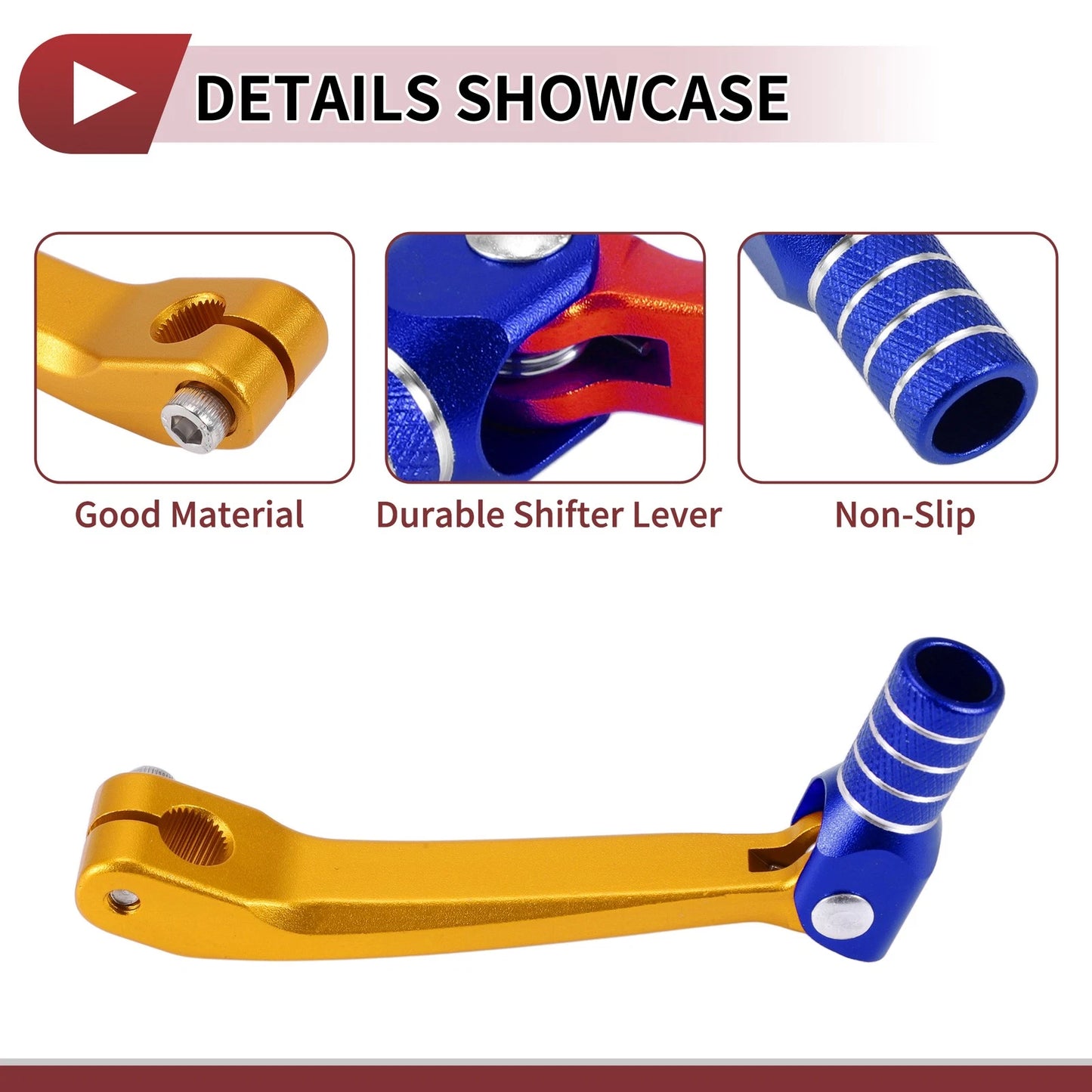Gear Shift Lever for Honda CRF150F Blue Gold Tone Silver Tone (2003–2017)