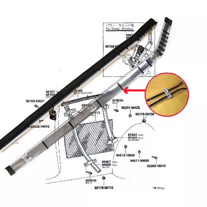 1/4 Weatherstrip for Toyota Celica 1970-1977 LH Side