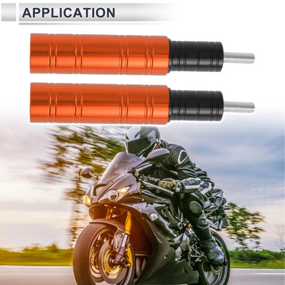 10.5mm Aluminum Alloy Motorcycle Slider Frame Bolt 2 x Orange