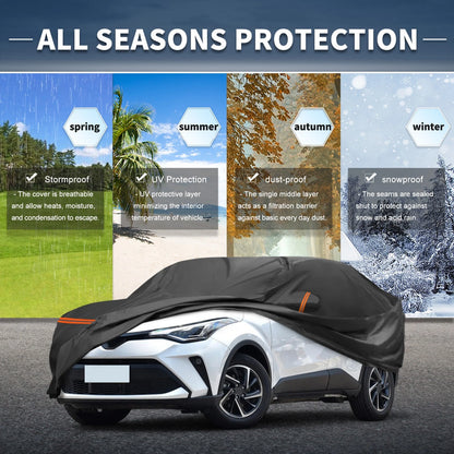 Waterproof PEVA Cotton Car Cover for Toyota C-HR 2016-2023 with Zipper