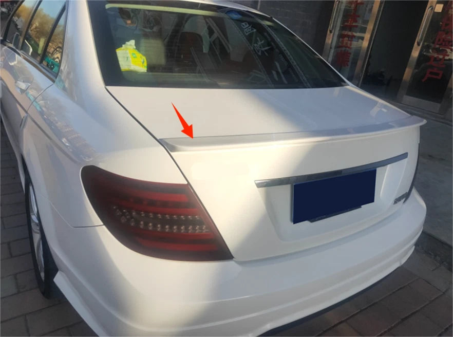 Rear Boot Spoiler Wing for Mercedes C Class W204 Sedan Unpainted ABS (2008-2014)