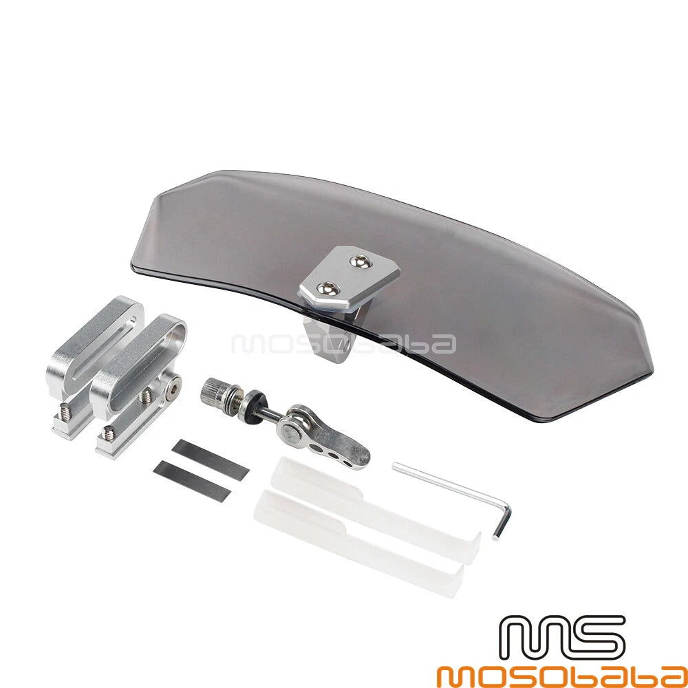 Universal Adjustable Windshield Spoiler for Honda, BMW, Yamaha, Kawasaki