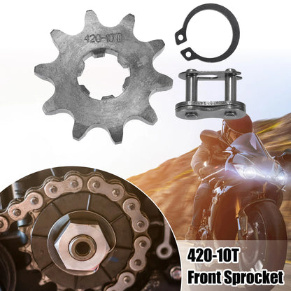 1 x Set 420 10T 17mm Motorcycle Front Engine Sprocket for Dirt Bike Mini Bike