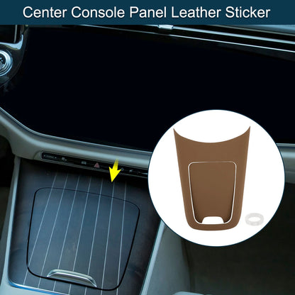 Center Console Panel Sticker for Mercedes-Benz E-Class (2024) Brown 1 Set