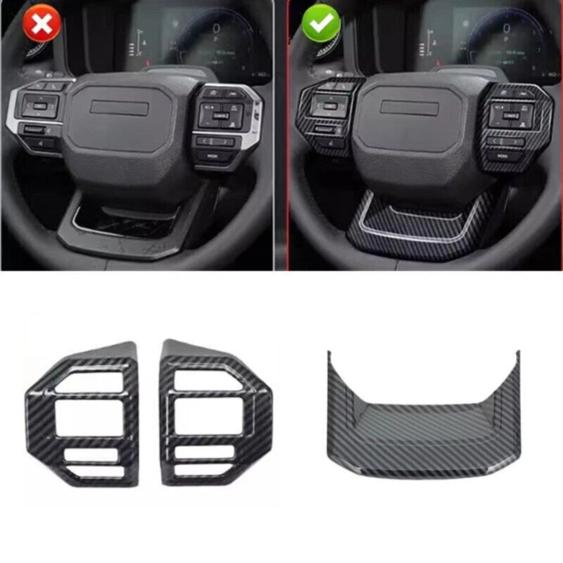 17x Carbon Patten Interior Accessories Cover Trim for Toyota Prado (2024–2025)