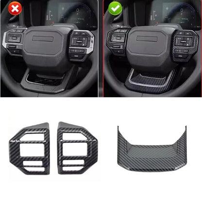 17x Carbon Patten Interior Accessories Cover Trim for Toyota Prado (2024–2025)
