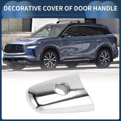 Door Handle Cover Front Left for INFINITI QX60 (2014-2019) Silver Tone