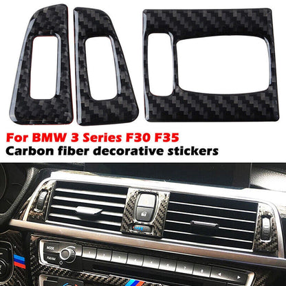 11PCS Carbon Fiber Interior Trim Covers for BMW 3 4 Series F30 F34 (2012-2019)