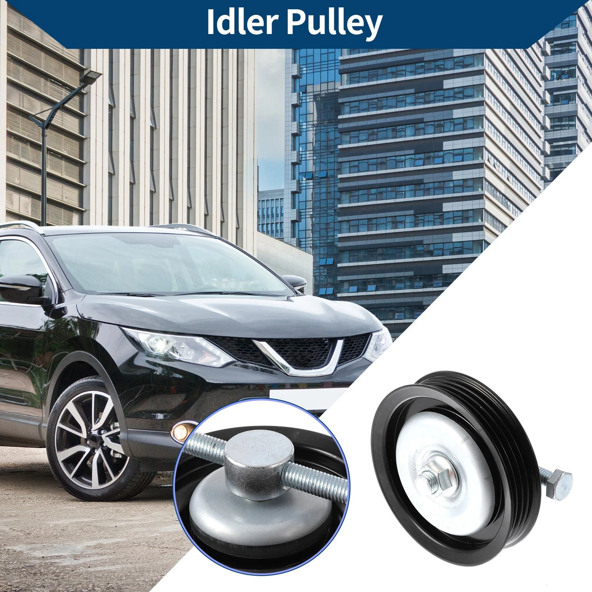 Drive Belt Idler Pulley for Nissan Navara Frontier (2005-2012) 1 Pc