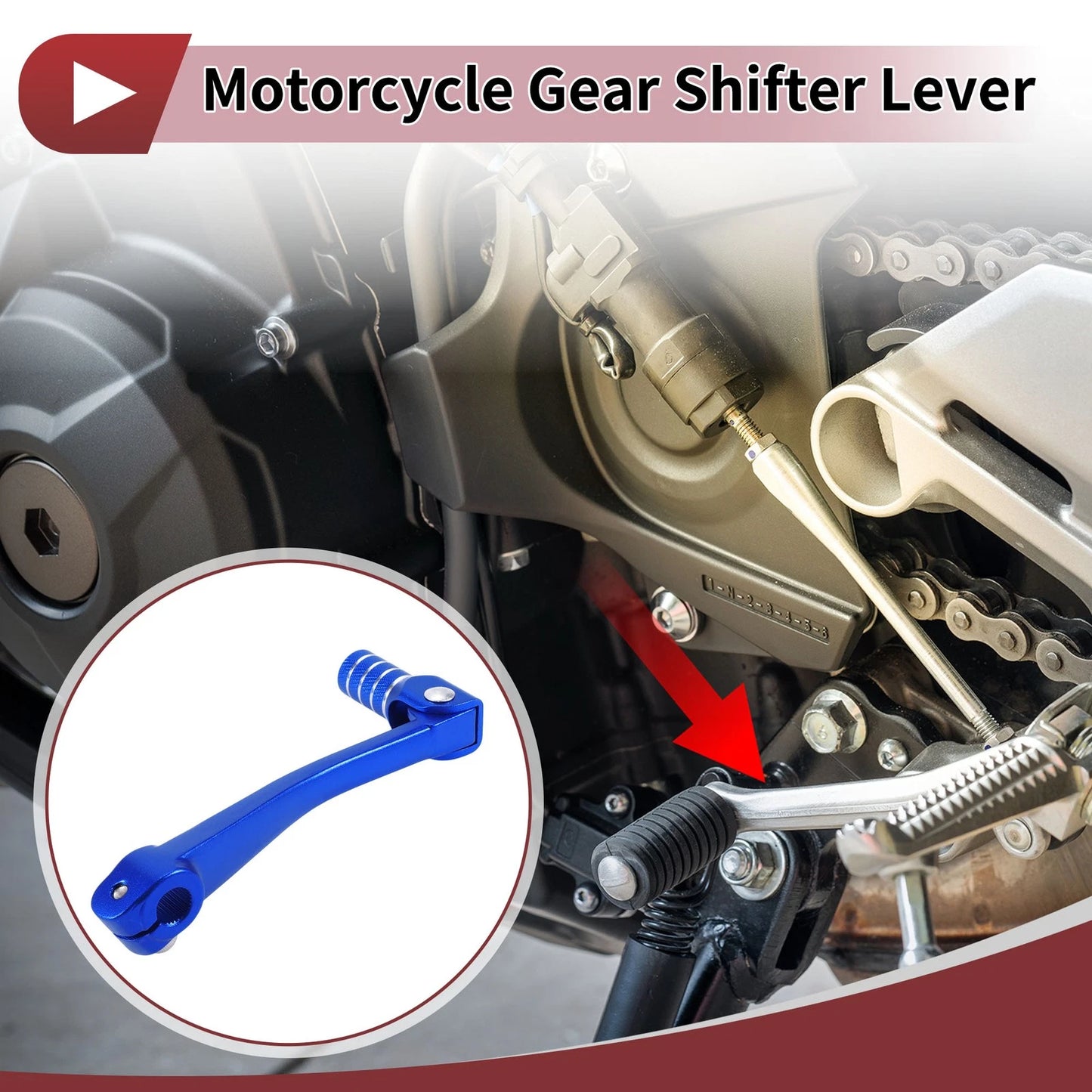 Folding Gear Shifter Lever / 1x / for Bosuer 125 Blue Head