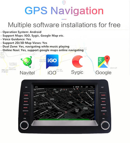 7" Car Stereo Radio GPS Navigation Head Unit for Fiat Panda (2003-2012)