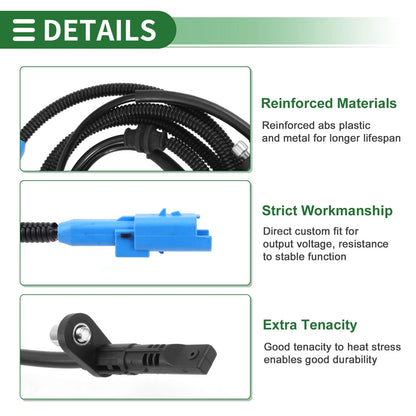 ABS Wheel Speed Sensor for PEUGEOT 508 (2010-2019)