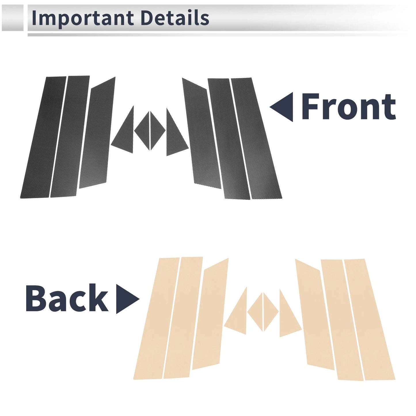 10 Pcs Carbon Fiber Door Pillar Trim for Mazda CX-5 (2017-2024)