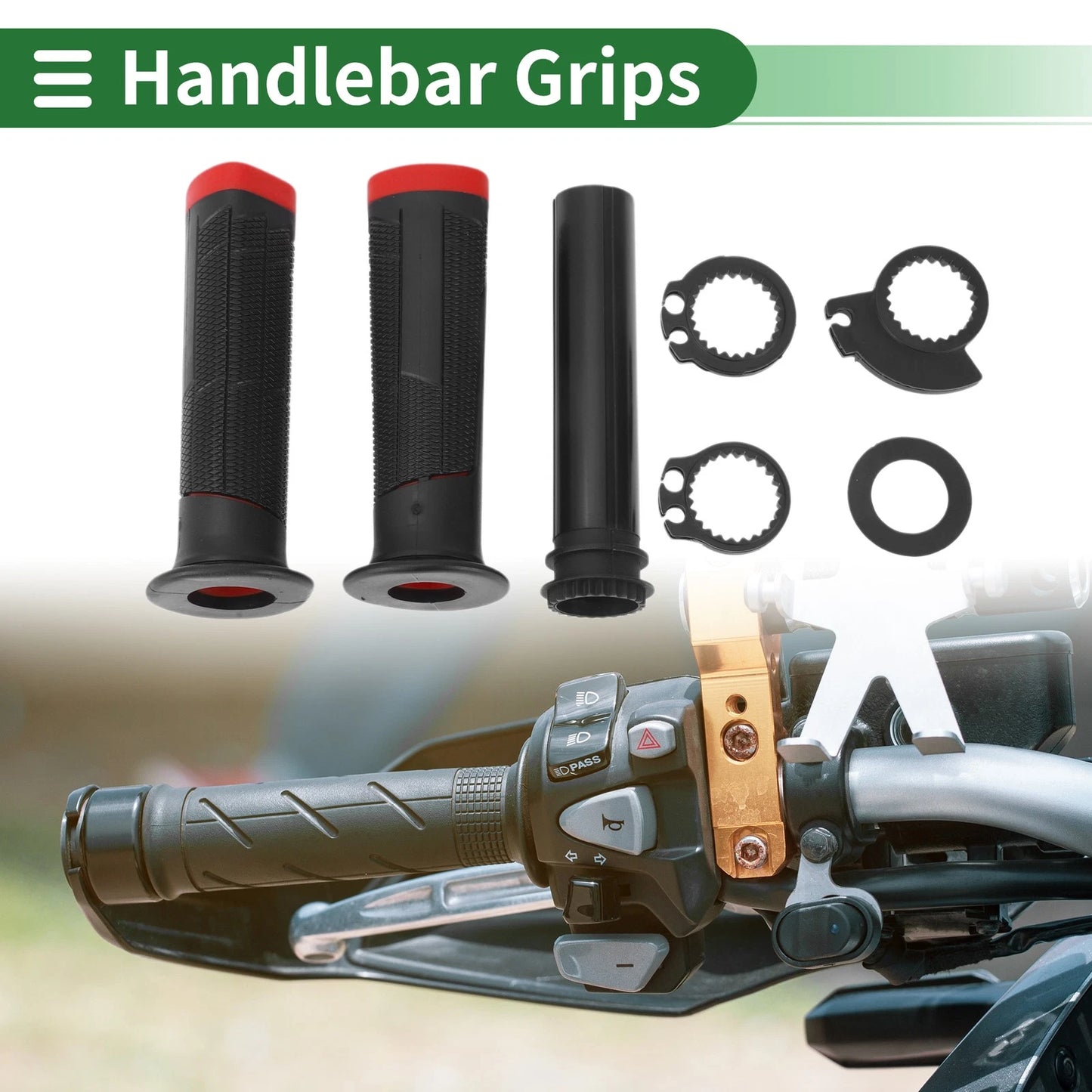 Grips / 7/8" 22mm / Hand Grips Cover Red for Motorcycle