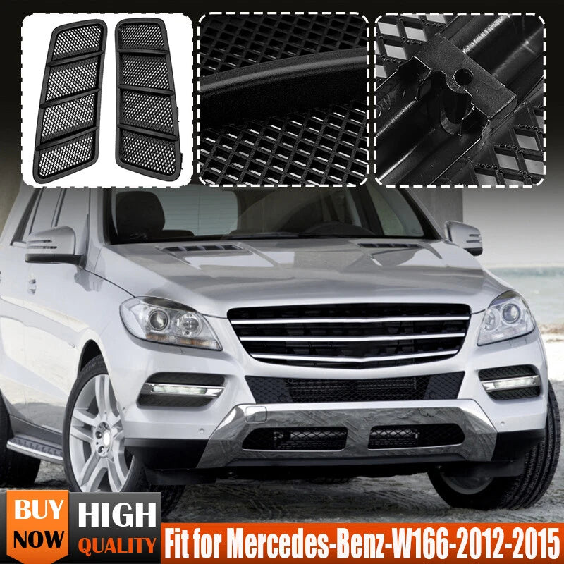 Hood Air Vent Grille Covers for Mercedes W166 ML GL Class (2012-2015)