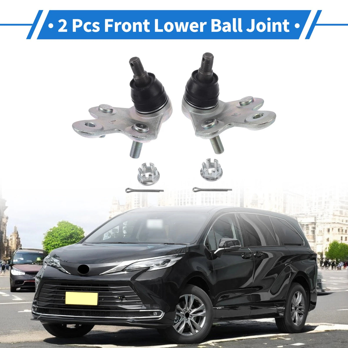 2 x Front Lower Ball Joints for Toyota Sienna (2011–2020)