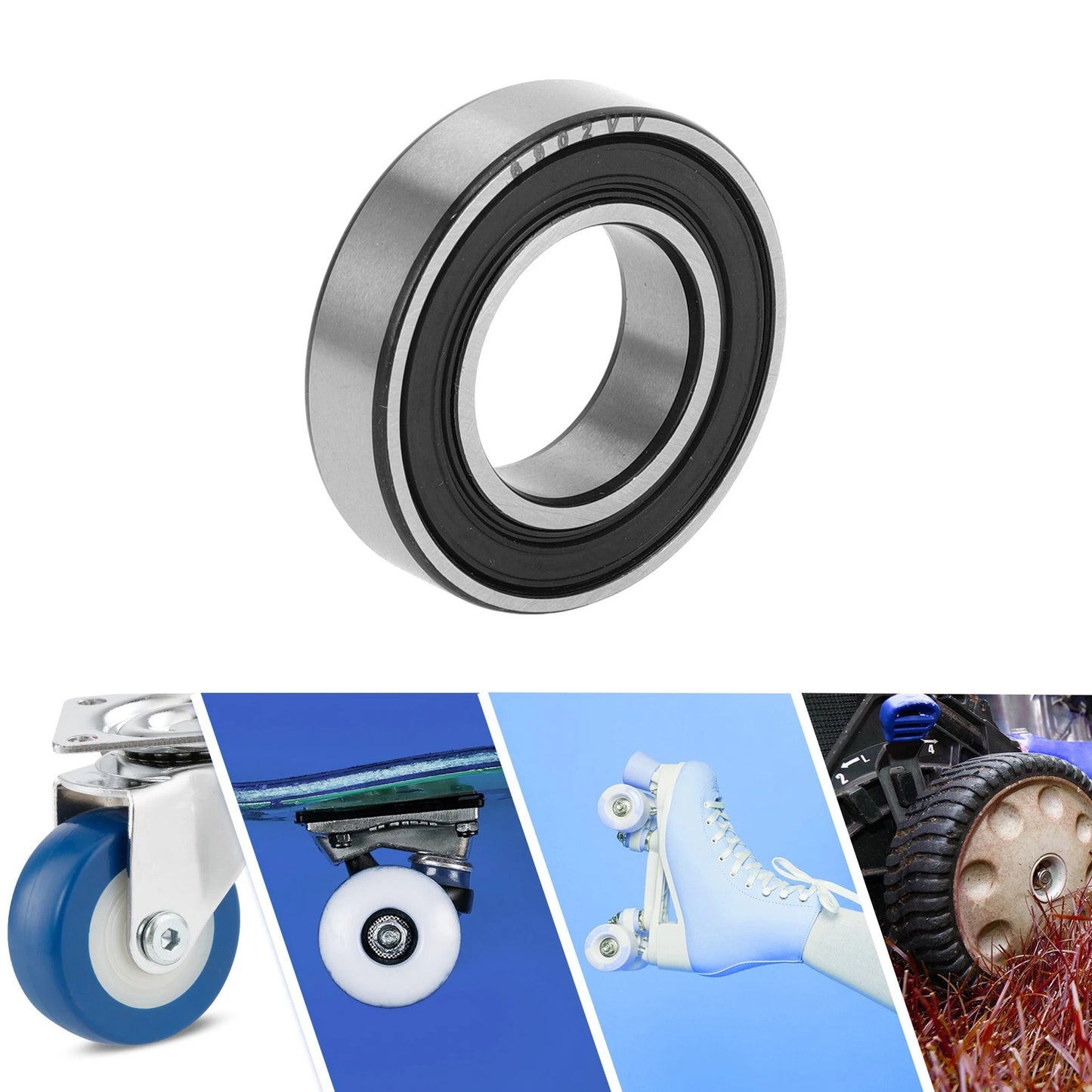 Deep Groove Ball Bearings 15x28x7mm for Scooter Skateboard Wheel