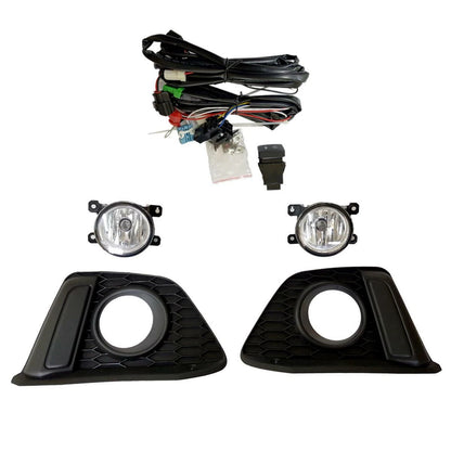 Fog Lights Driving Lamp Complete Set w Wire Fits Honda Jazz GK Hatchback 2014-17