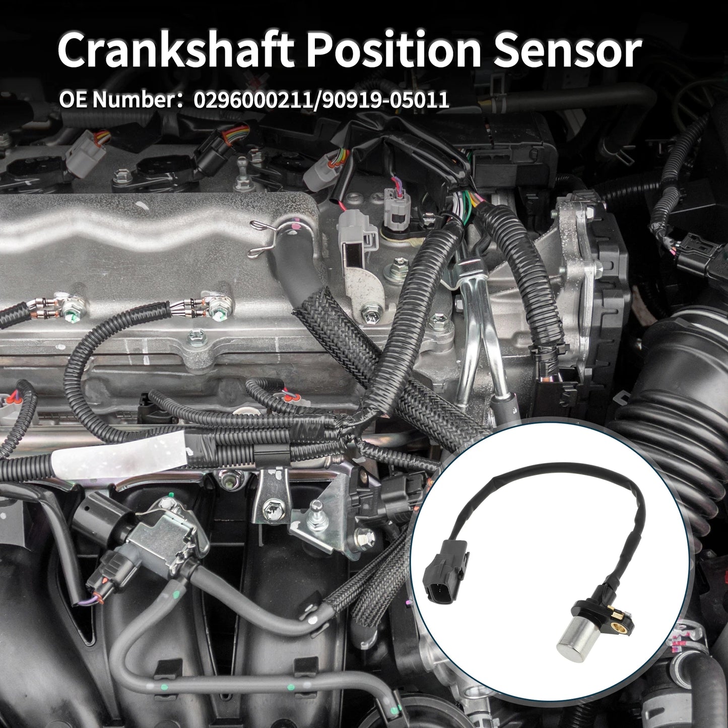 Crankshaft Position Sensor for Toyota Celica ST 1.8 (1996-1997) 1 x Pc