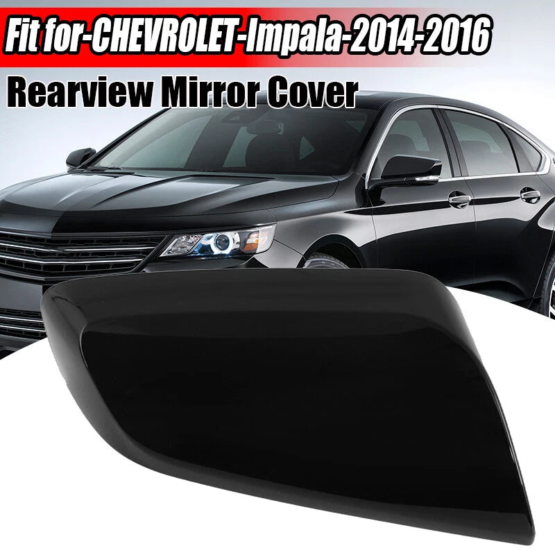 Right Side Wind Mirror Cover Caps for Chevy Impala 2014-2020 Gloss Black
