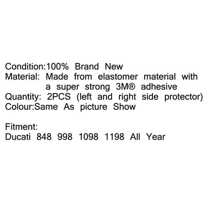 Tank Pad Side Protection for Ducati 848 1098 1198 (2008-2014)