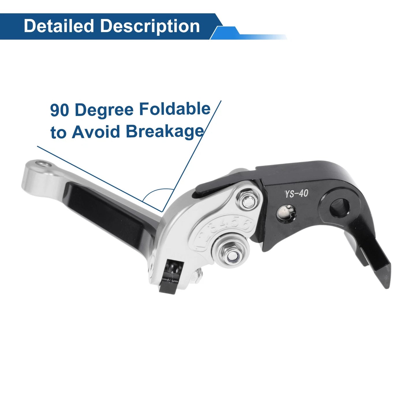 Adjustable Brake Clutch Levers for Honda CBR600RR (2003-2019) Silver Black