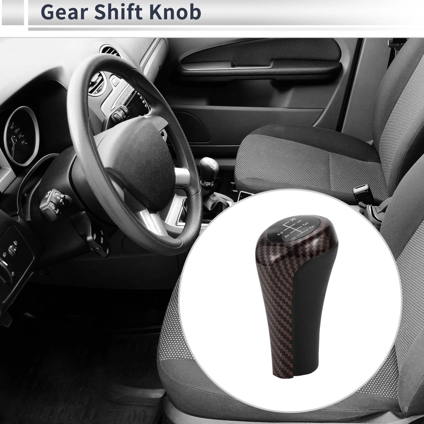 6 Speed Shift Knob for BMW X3 2004-2020 Plastic Shifter Knob Brown/Black