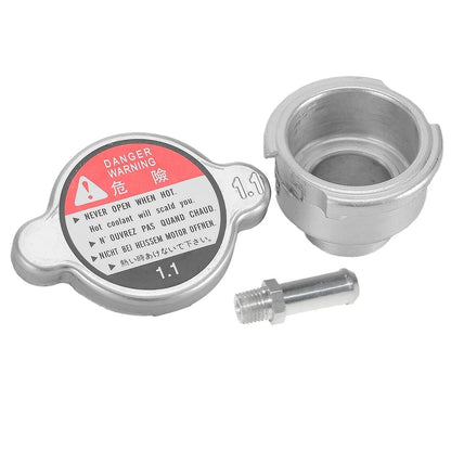 Aluminum Weld-On Radiator Filler Neck 32mm 1.25" ID with 1.1 Bar Cap for B3
