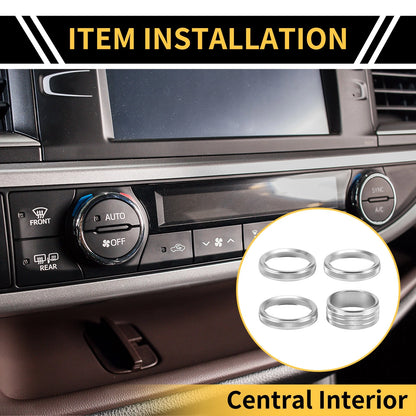 AC Audio Headlight CD Switch Knob Cover Ring for Jeep Gladiator JT (2019-2023)