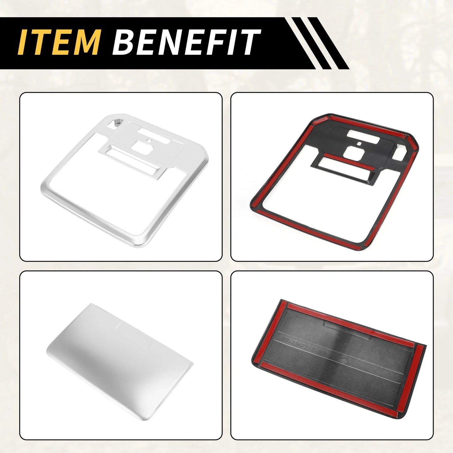 Front Roof Reading Light Lamp Cover Trim for Toyota Tundra (2022-2024)
