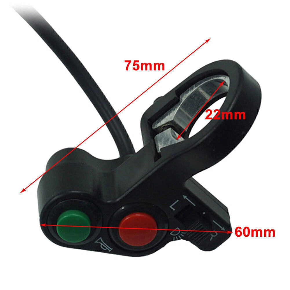 3 x 7/8" Handlebar Horn Turn Signal Light Switch for Motorcycle ATV E-bike