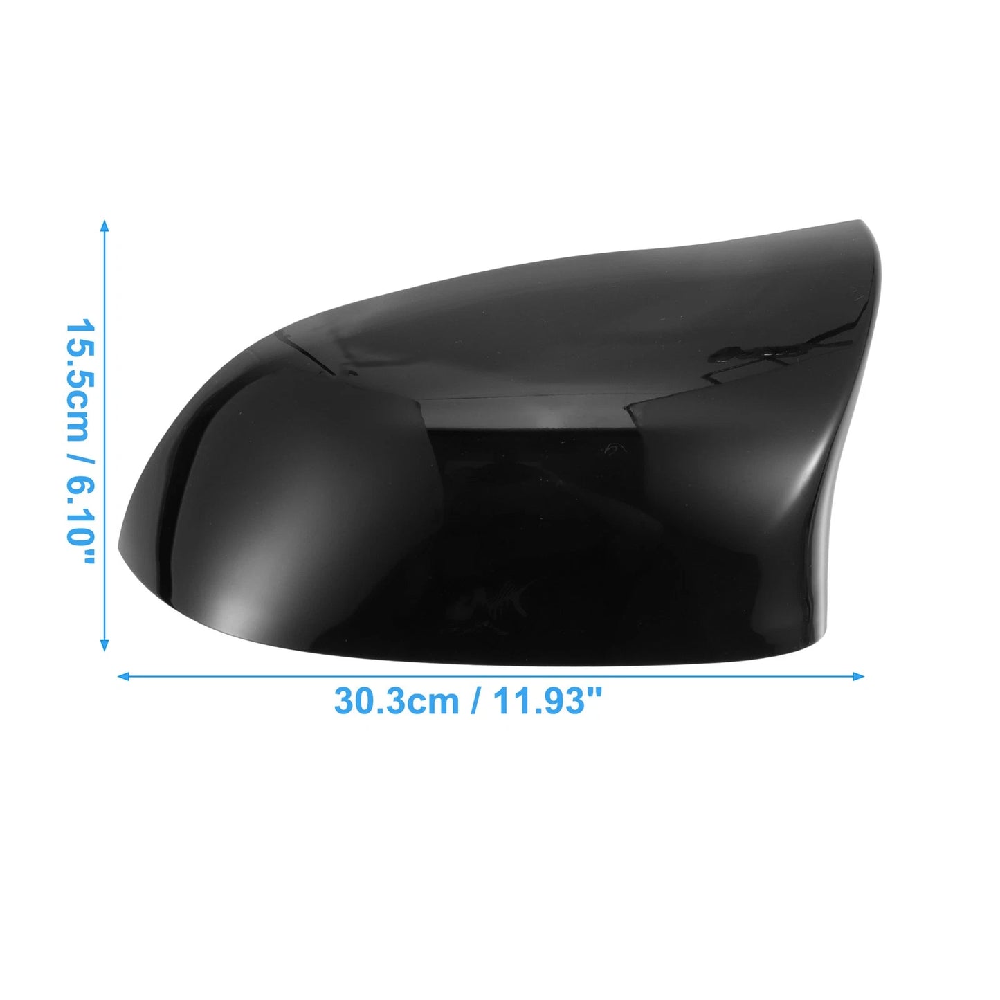 Pair Exterior Rear View Mirror Cover Shell for BMW X3 F25 Bright Black