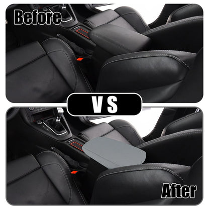 Center Console Lid Armrest Cover for Ford Focus (2010-2015) - Neoprene Gray