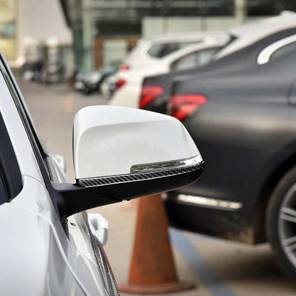 Carbon Fiber Side Mirror Cover Sticker Protect Strip Fit For BMW F30 Series 3
